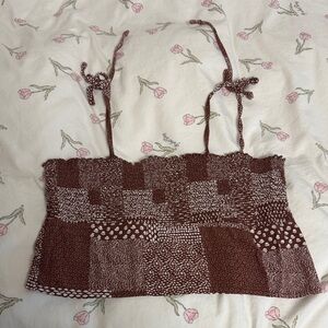 PacSun Brown Patchwork Camisole